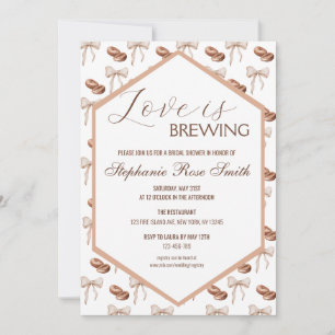 El amor está preparando la invitación a la ducha d