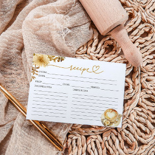 El amor está preparando tarjetas de recetas para d