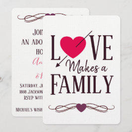 El amor hace a una familia - invitaciones de la