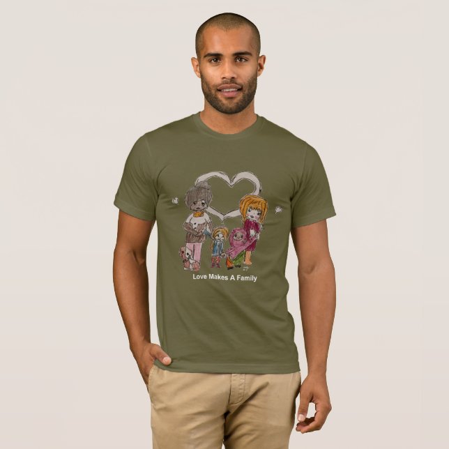 El amor hace a una familia por la camiseta verde (Anverso completo)