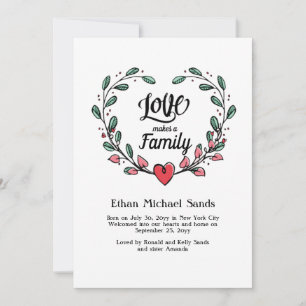 El amor hace una Invitación fotográfica de corazón