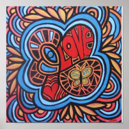 El amor hippie el arte acrílico