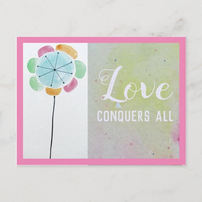 EL AMOR inspirador CONQUISTE TODA LA Tarjeta DE Af (Anverso)