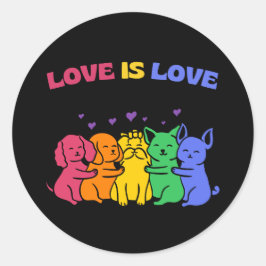 El amor LGBT es amor Pegatinas de gatos y perros c