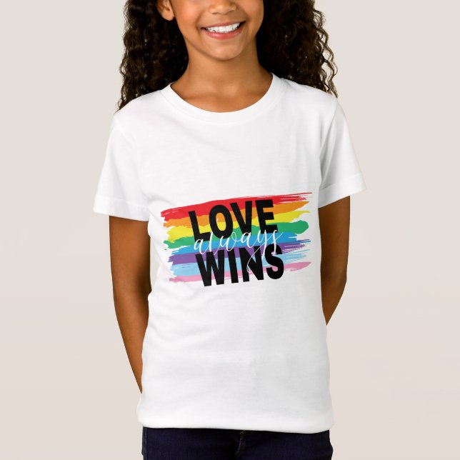 El amor LGBTQIA siempre gana la camiseta del orgul (Anverso)
