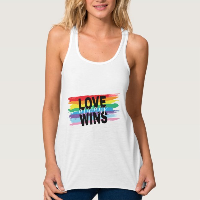 El amor LGBTQIA siempre gana la camiseta del orgul (Anverso)