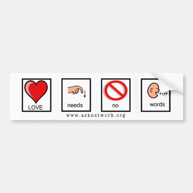 El amor no necesita a ninguna pegatina para el (Frente)