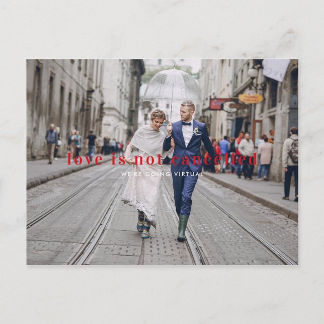 El amor no se cancela | Invitación a la boda virtu (Anverso)