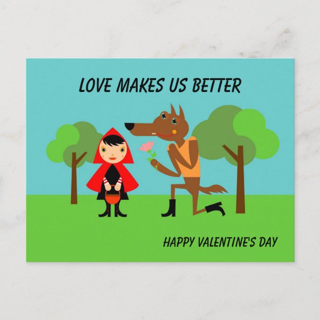 El amor nos hace mejor la postal de San Valentín (Anverso)