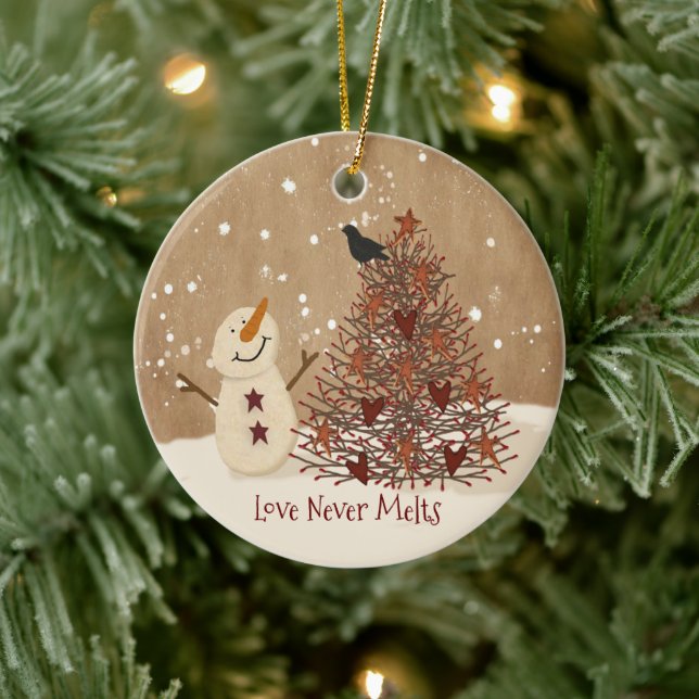 El amor nunca derrite el adorno navideño (Árbol)