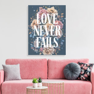 El amor nunca falla Arte floral inspiracional