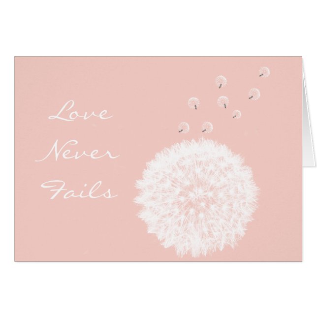 El amor nunca falla Dandelion Corinthians 13 (Anverso (Horizontal))