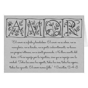 El amor nunca falla el ~ Scripture~Spanish