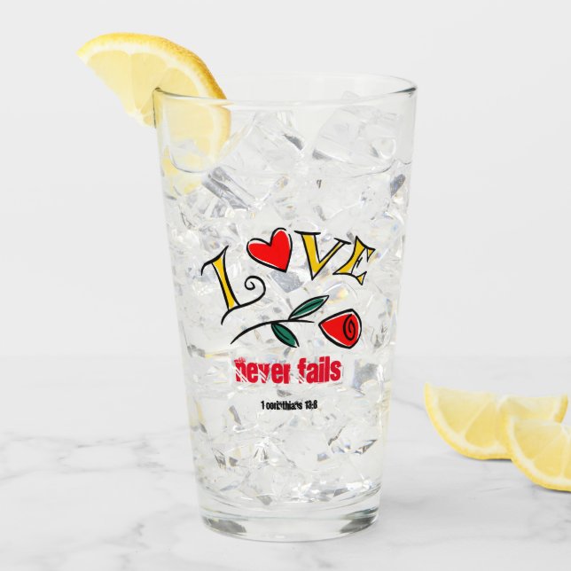 ¡El amor nunca falla Personalizar con nombre o ini (Anverso (hielo))