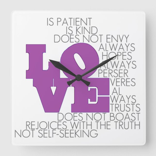 El amor nunca falla - reloj de pared (Anverso)