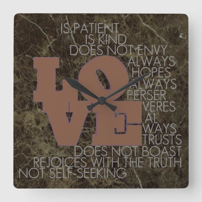 El amor nunca falla - reloj de pared (Anverso)