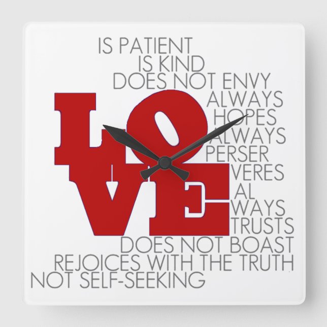 El amor nunca falla - reloj de pared (Anverso)