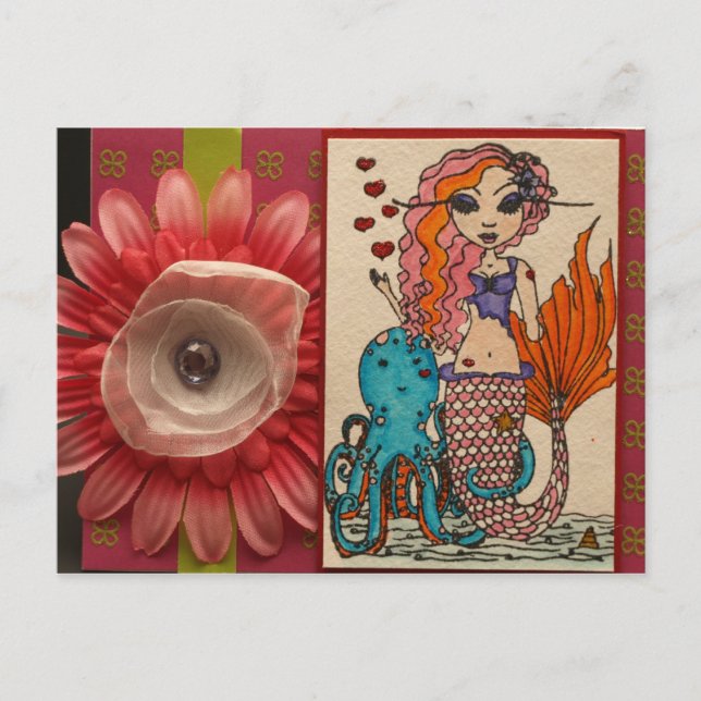 El amor nunca sale de la postal estilo (Anverso)