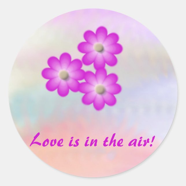 ¡El amor Pegatina envolvente está en el aire! (Anverso)