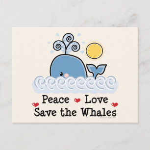 El amor por la paz salve la postal de las ballenas