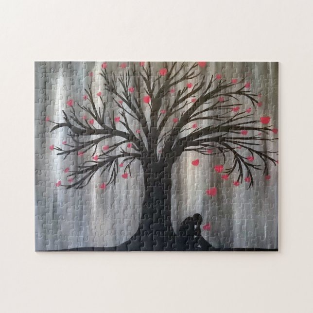 El amor reina abajo de rompecabezas (Horizontal)