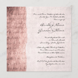 El amor rosado es la invitación a la boda vintage