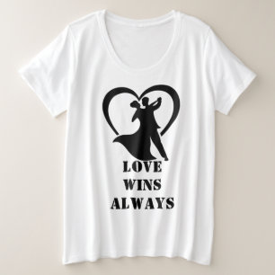 El amor siempre gana Camiseta de talla grande Romá