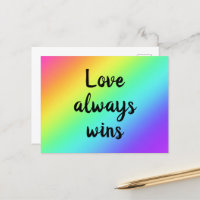 El amor siempre gana la postal arcoiris