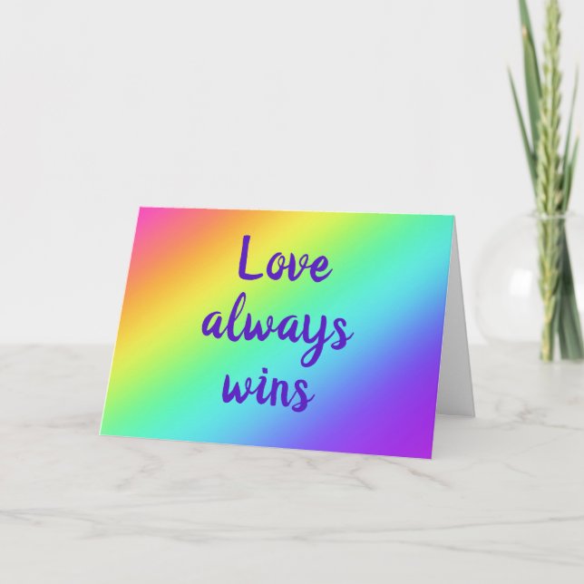 El amor siempre gana la tarjeta de felicitación do (Anverso)