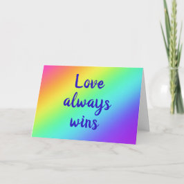 El amor siempre gana la tarjeta de felicitación do