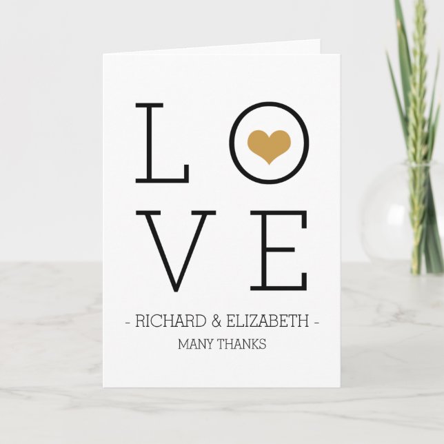 El amor simple del oro le agradece las tarjetas (Anverso)