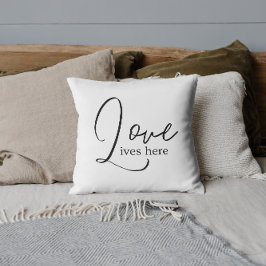 El amor vive aquí el Cojín decorativo