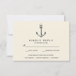 El ancla azul | Boda RSVP con elección de comida