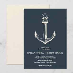 El ancla azul   Invitación a la boda