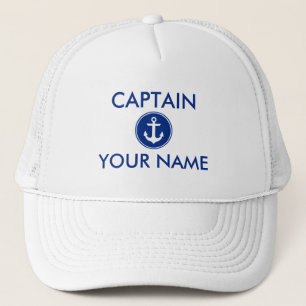 El ancla azul náutica personaliza al capitán gorra