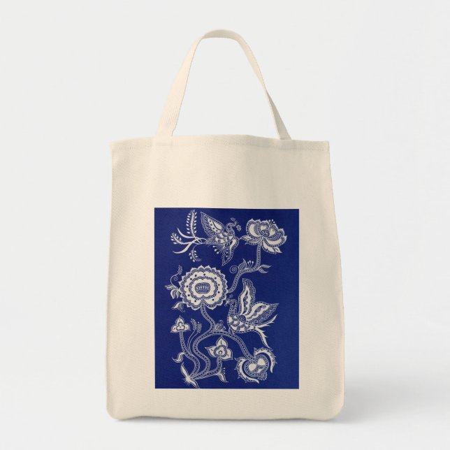 El añejo índigo chino de Batik - bolsa (Frente)