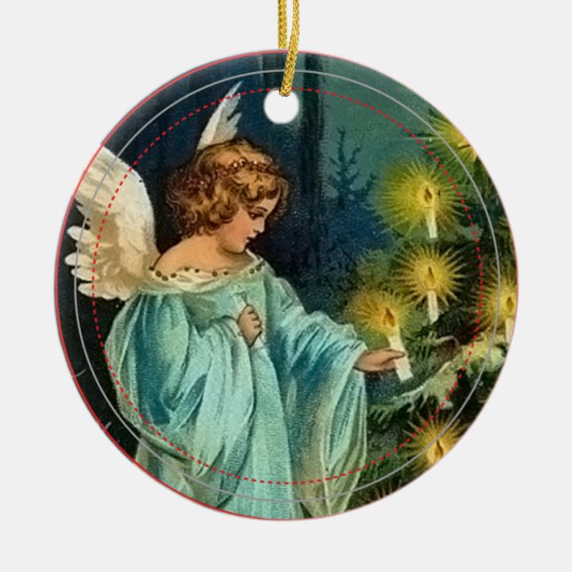 El ángel adorna el ornamento del navidad del (Frente)