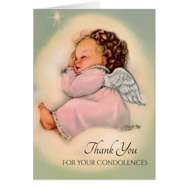 El ángel de la niña le agradece las condolencias (Frente)