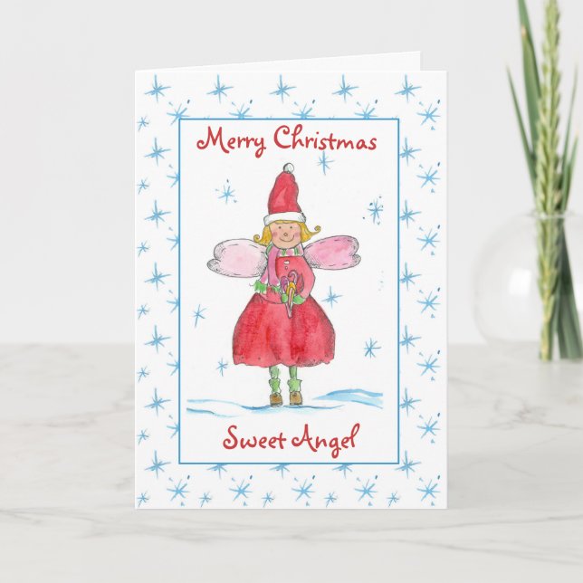 El ángel dulce de las Felices Navidad embroma la (Anverso)