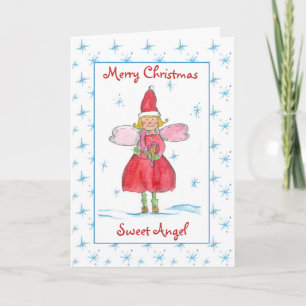 El ángel dulce de las Felices Navidad embroma la