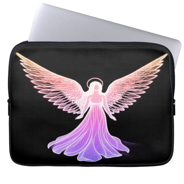 El Ángel Rosa en una funda para portátil de Electr (Frente)