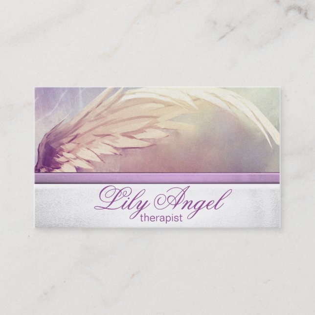 El ángel se va volando la tarjeta de visita (Anverso)