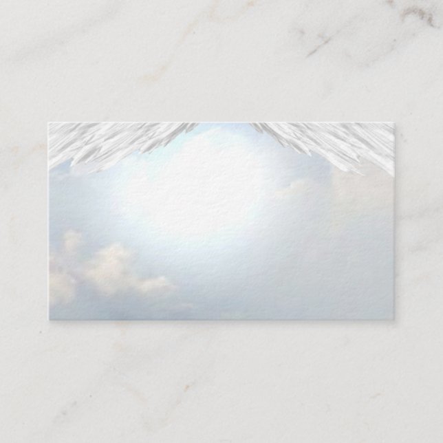 El ángel se va volando tarjetas de visita (Anverso)