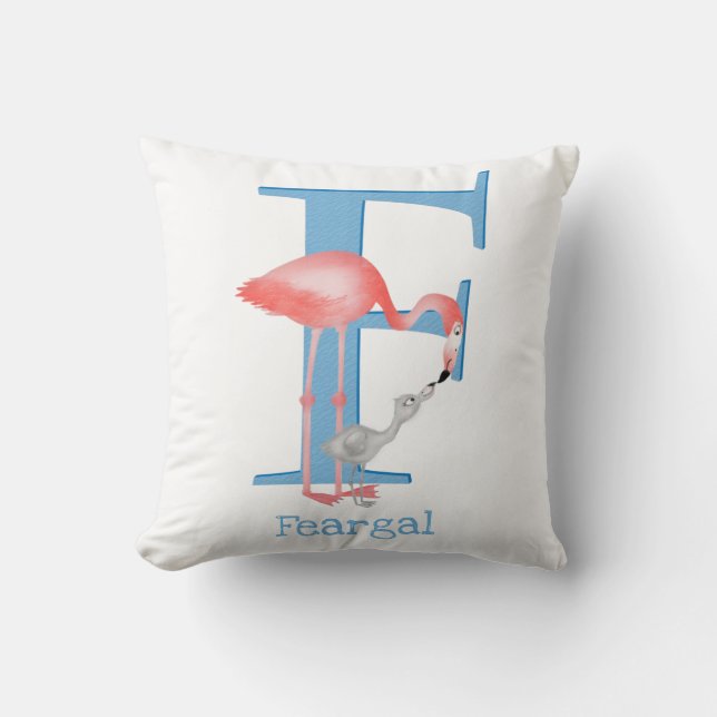 El animal ABC F es para el cojín flamingo (Anverso)