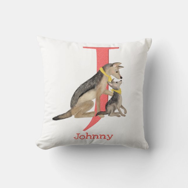 El animal ABC J es para el cojín jackal (Anverso)