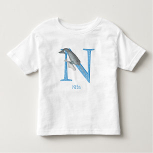 El animal ABC N es para la camiseta narwhal