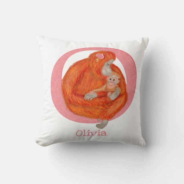 El animal ABC O es para cojín de orangután (Anverso)