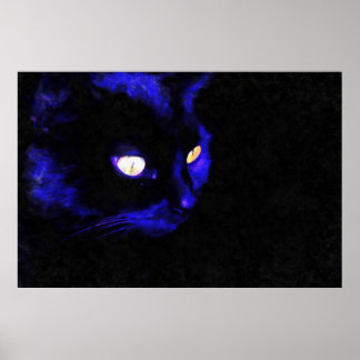 El animal de gato negro que propulsa el arte acríl