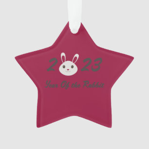 El año 2023 del ornamento de conejo