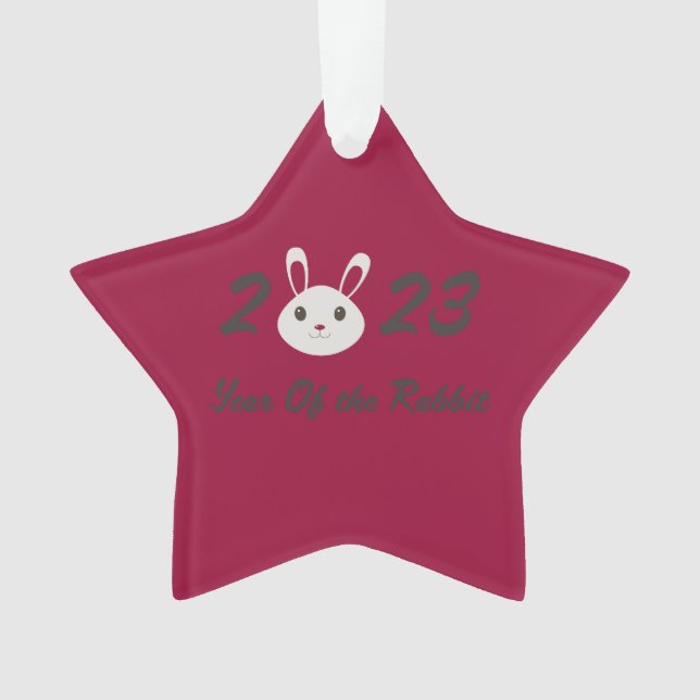 El año 2023 del ornamento de conejo (Anverso)